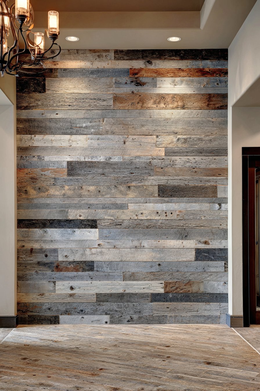 Rustic Reclaimed Wood Accent Wall