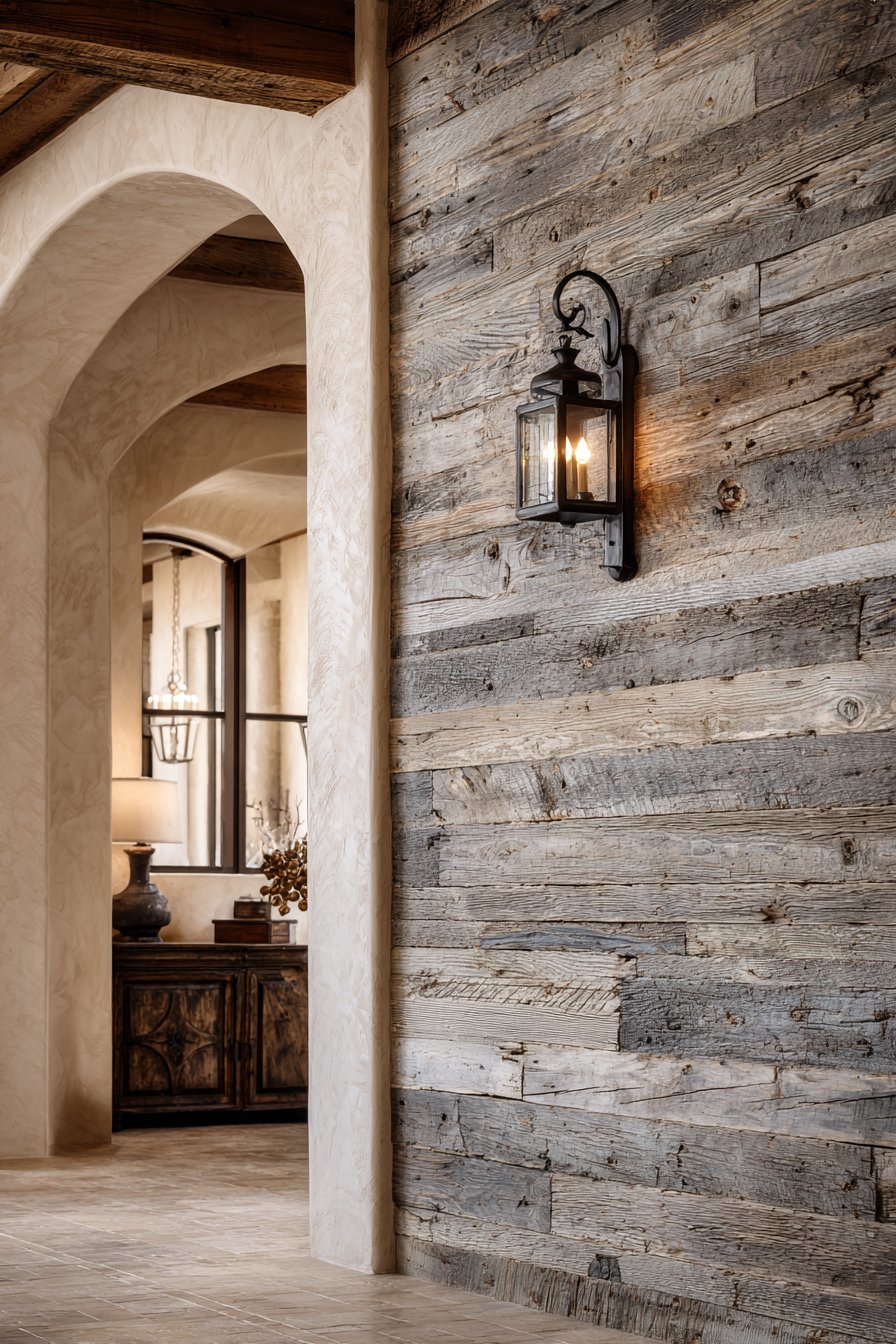 Rustic Reclaimed Wood Accent Wall