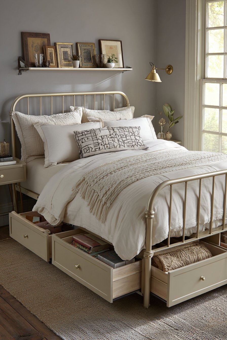 Space-Saving Solutions with Champagne Metal Sophistication