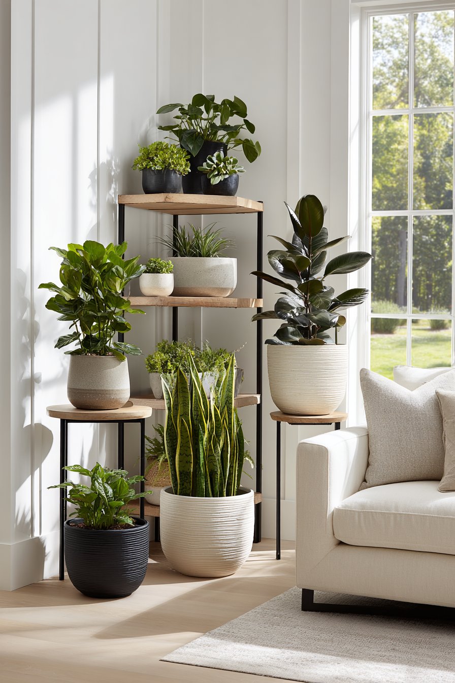 Indoor Garden Oasis with Abundant Greenery