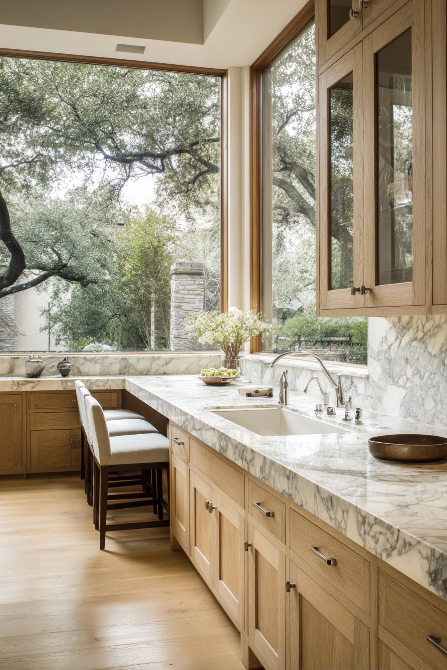 Transitional Oak Kitchen with Shaker Simplicity