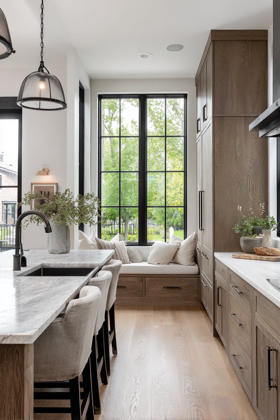 Transitional Oak Kitchen with Shaker Simplicity