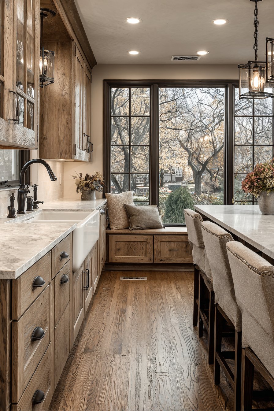 Transitional Oak Kitchen with Shaker Simplicity