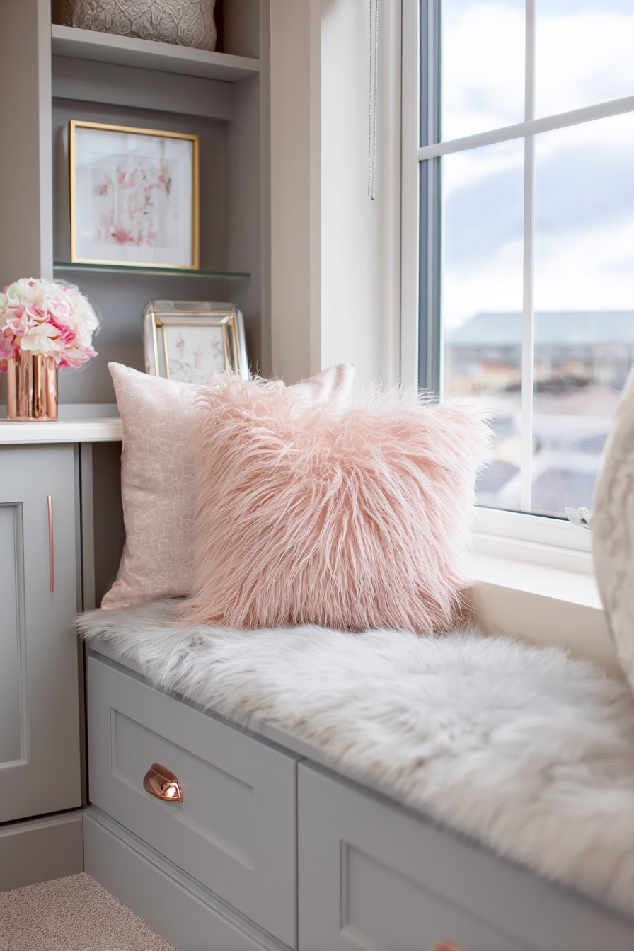 Intelligent Storage Solutions with Rose Gold Sophistication