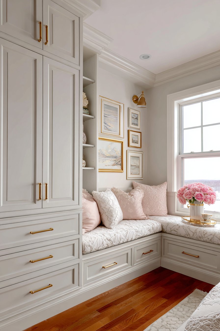 Intelligent Storage Solutions with Rose Gold Sophistication