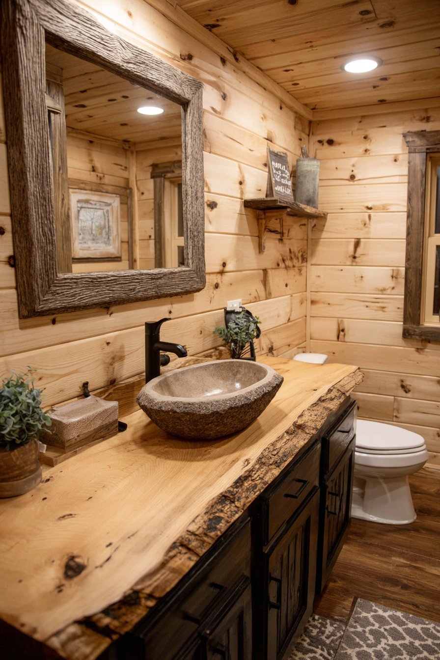 NATURAL WOOD SHIPLAP SPA BATHROOM