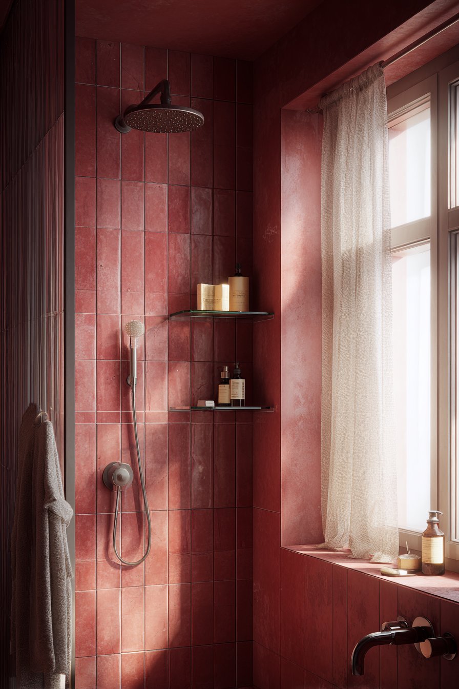 Compact Space-Savvy Vertical Subway Tile Design