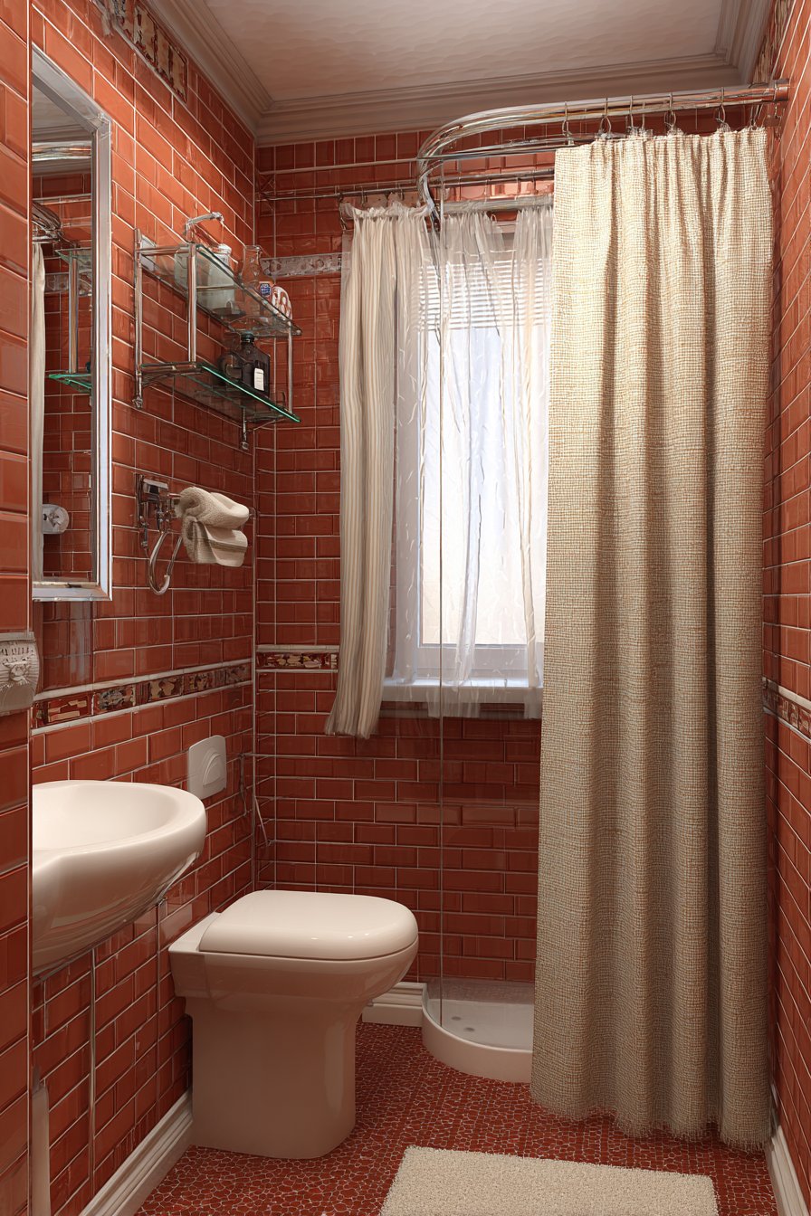 Compact Space-Savvy Vertical Subway Tile Design