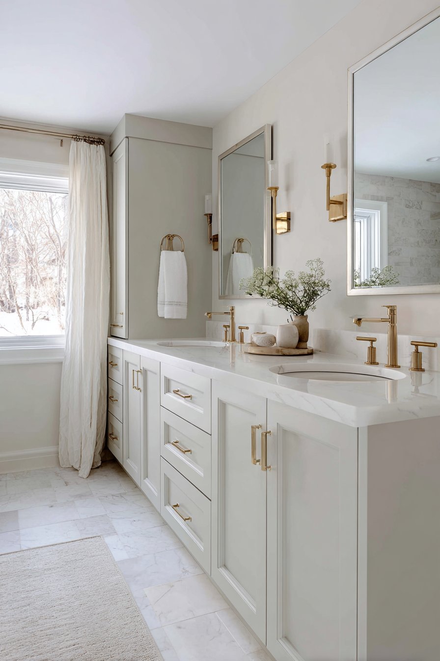 Double Vanity with Dual Undermount Sinks