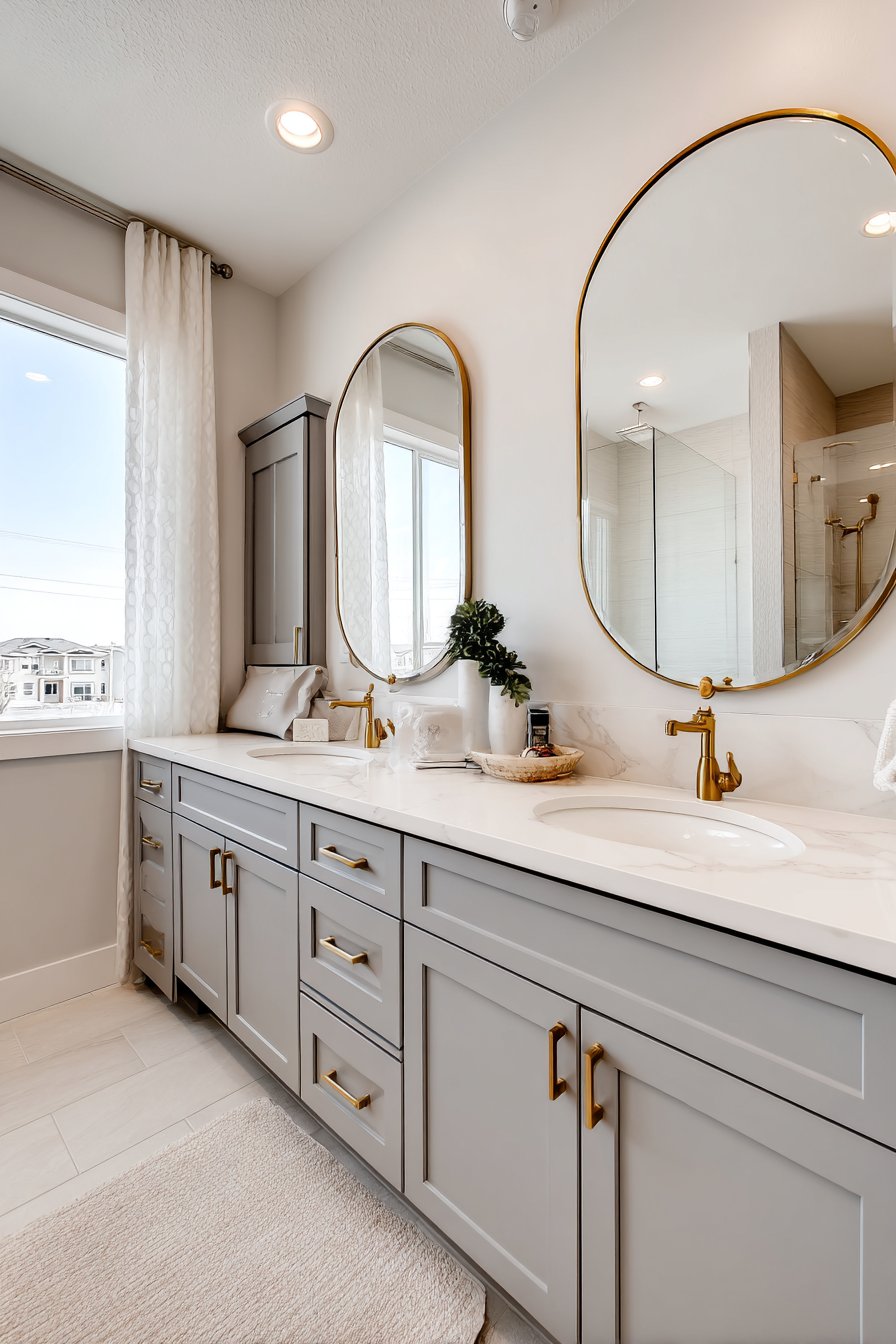 Double Vanity with Dual Undermount Sinks