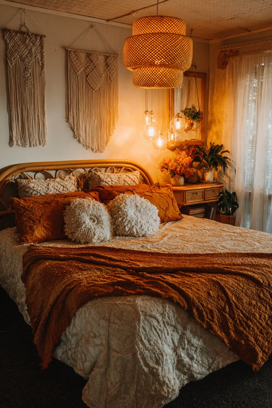 Bohemian Layered Retreat with Natural Elements