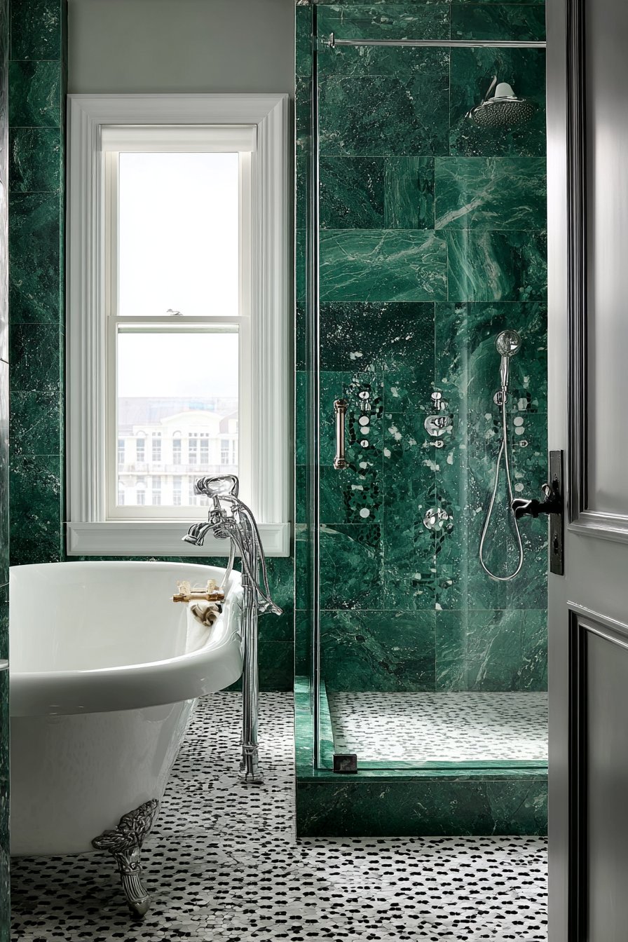 Marble-Inspired Luxury with Vintage Character