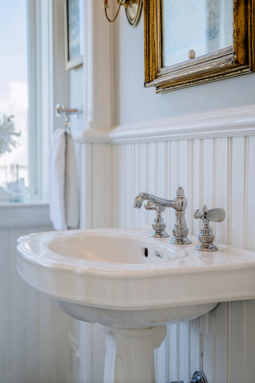 Shaker-Style Double Vanity in Grey-Blue