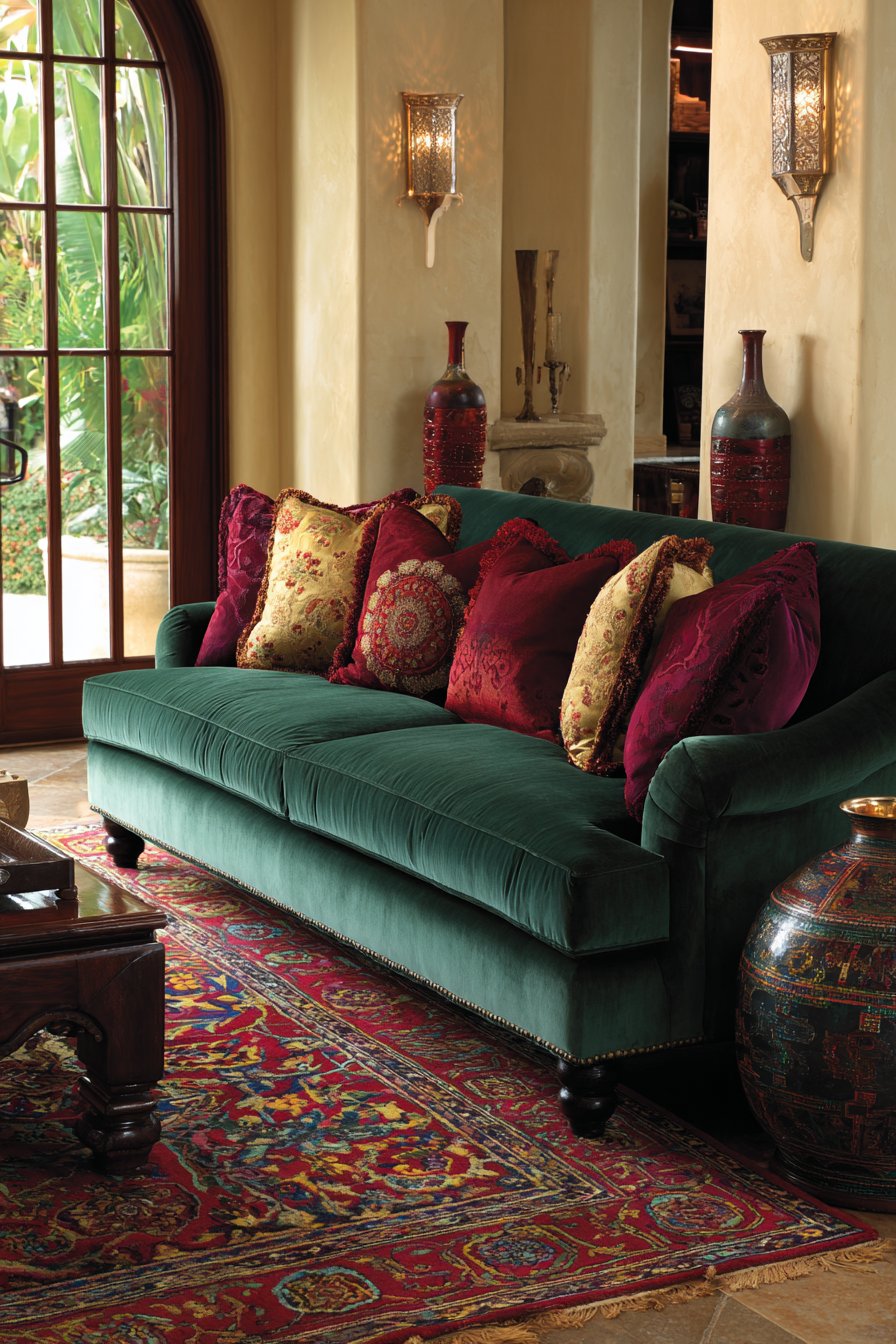 Rich Jewel Tones with Emerald and Ruby Color Palette
