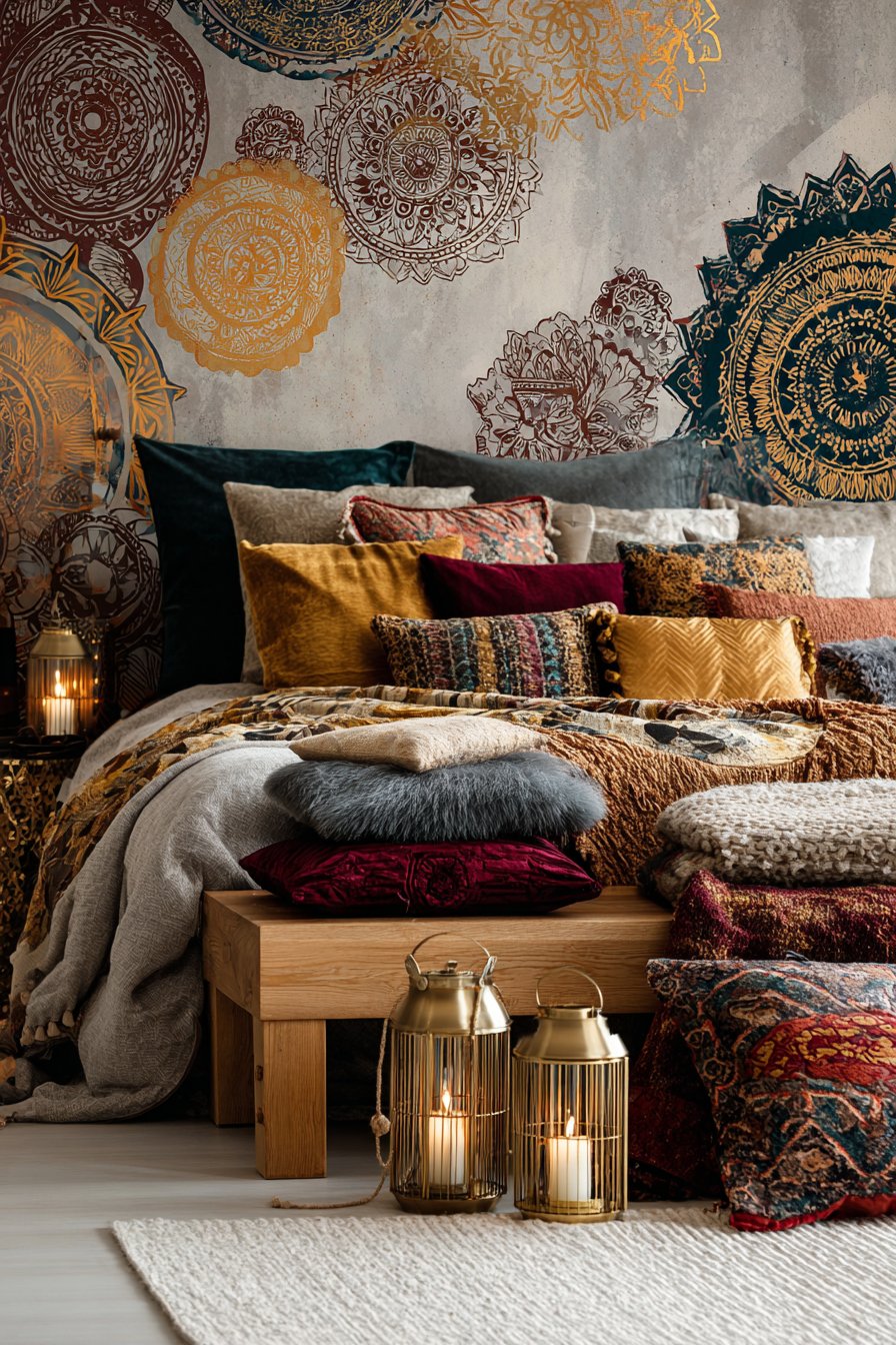 Bold Statement Walls and Maximalist Textiles