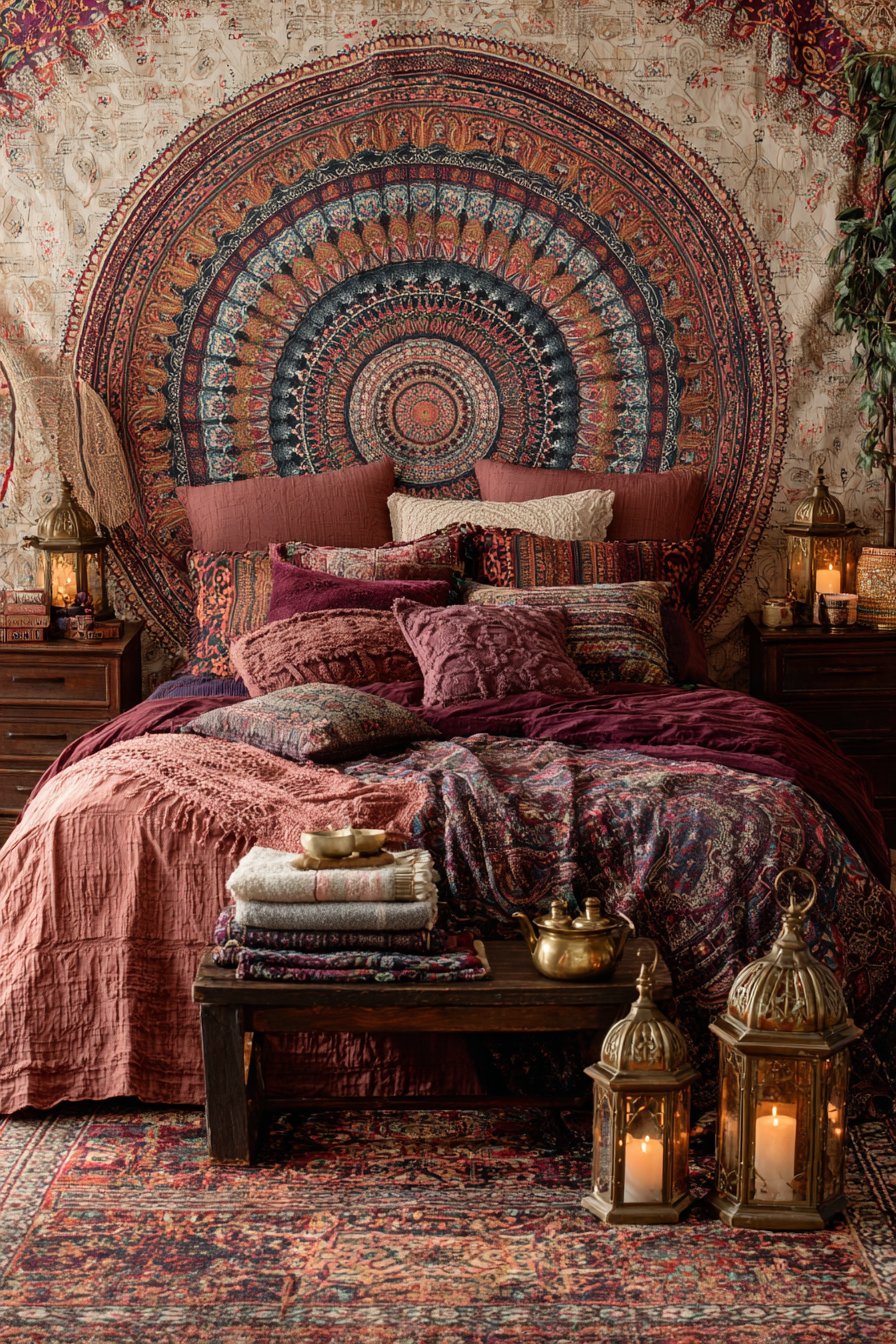 Bold Statement Walls and Maximalist Textiles