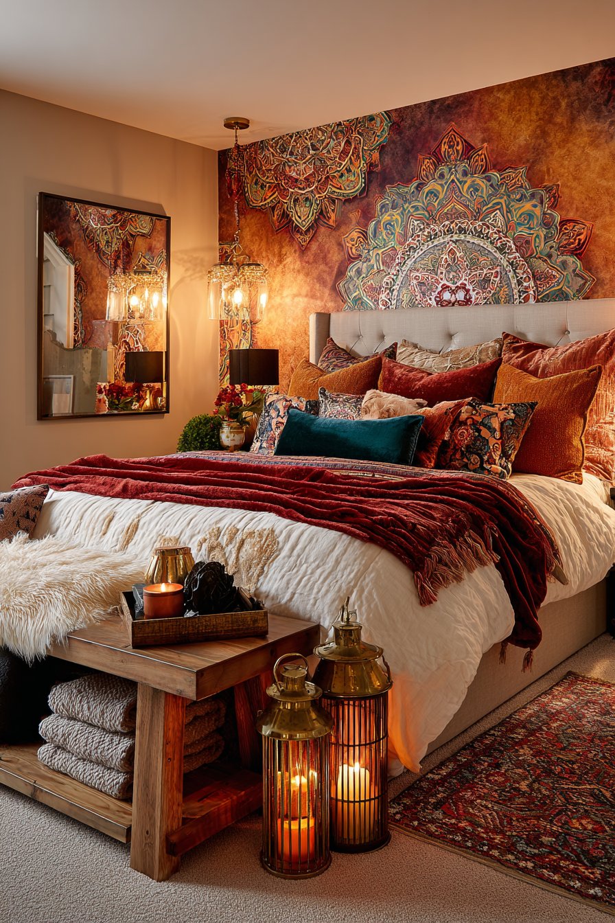 Bold Statement Walls and Maximalist Textiles