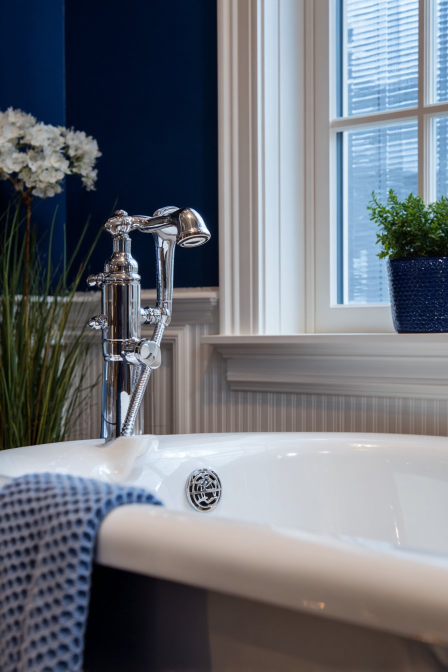 Traditional Navy and White Classic