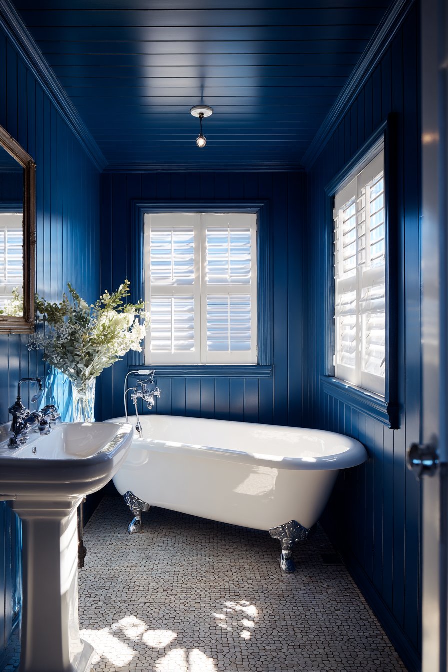 Traditional Indigo and Beadboard Elegance