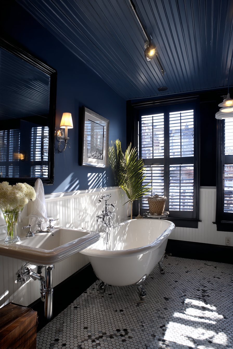 Traditional Indigo and Beadboard Elegance