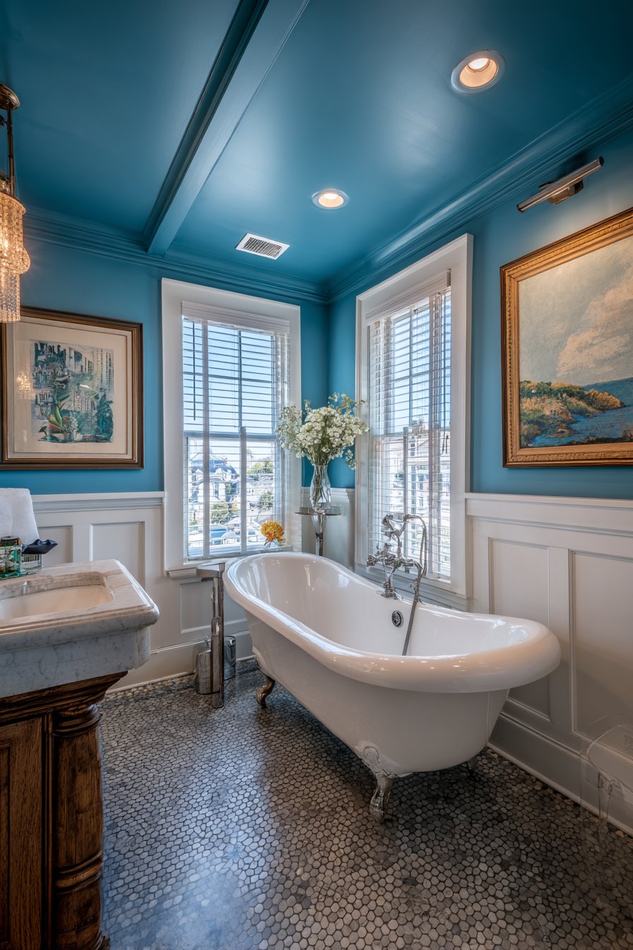 Traditional Indigo and Beadboard Elegance