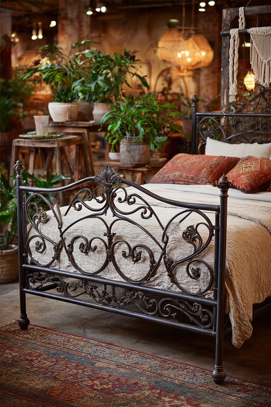 Bohemian Eclectic Dreams with Ornate Wrought Iron