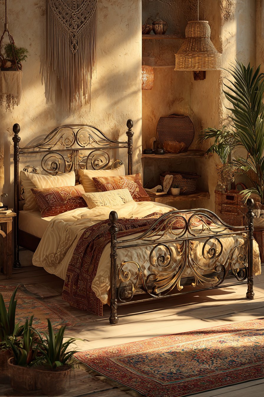 Bohemian Eclectic Dreams with Ornate Wrought Iron