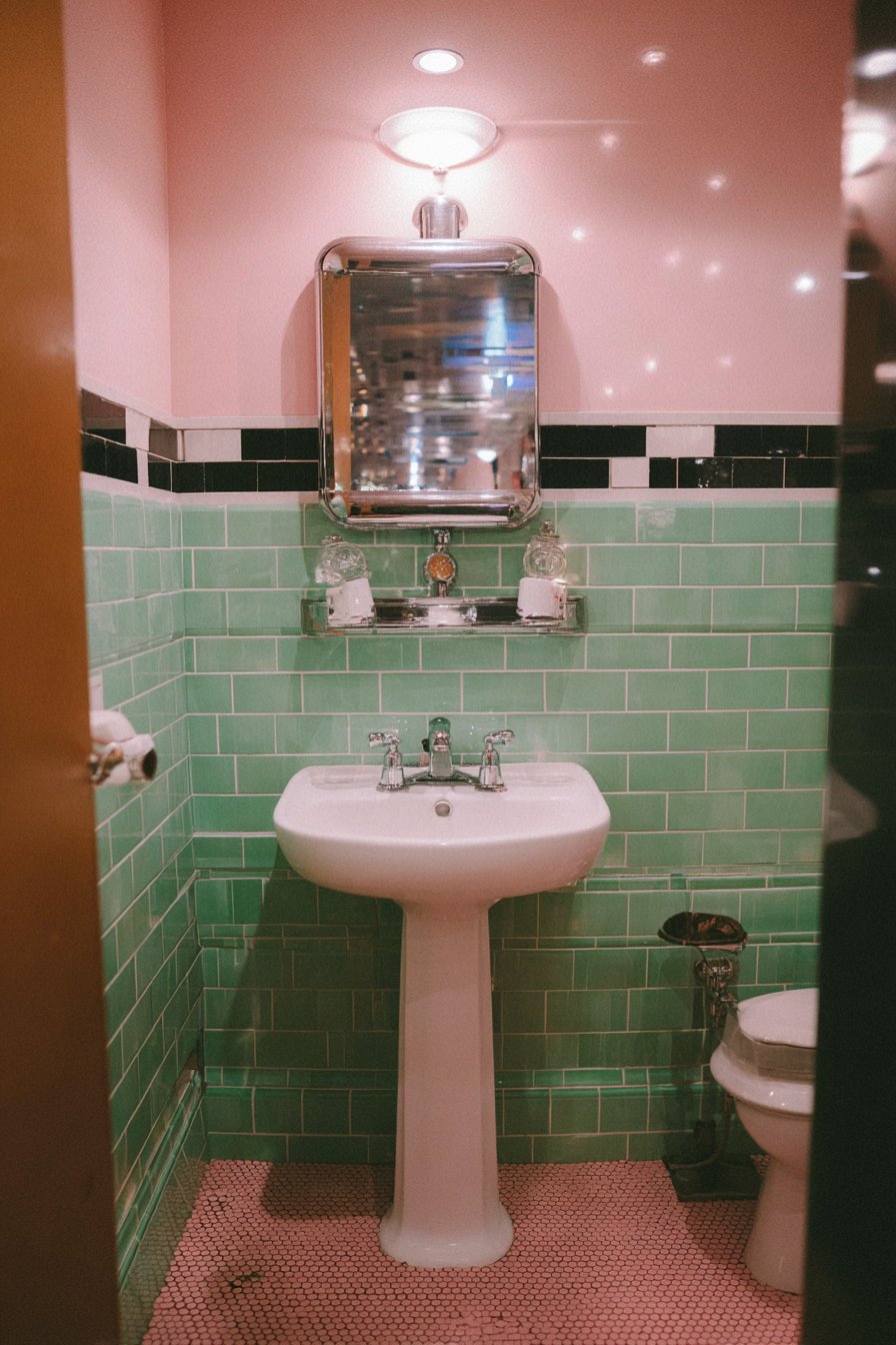 Retro 1950s Charm with Penny Tiles and Subway Classics