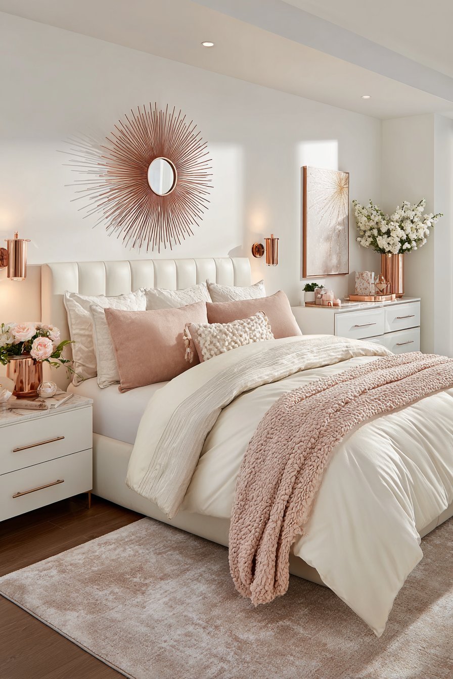 Minimalist Serenity with Subtle Metallic Accents