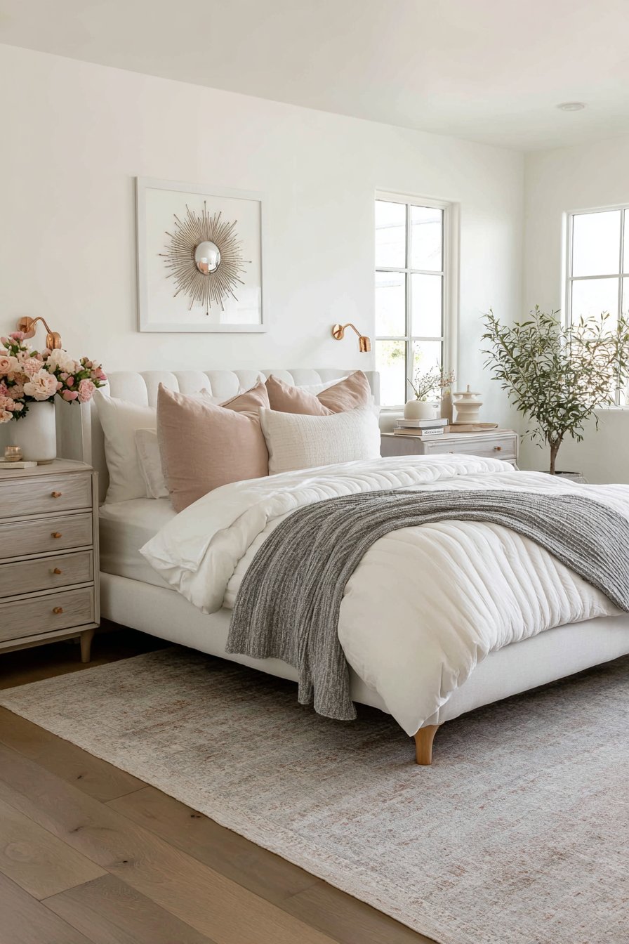 Minimalist Serenity with Subtle Metallic Accents