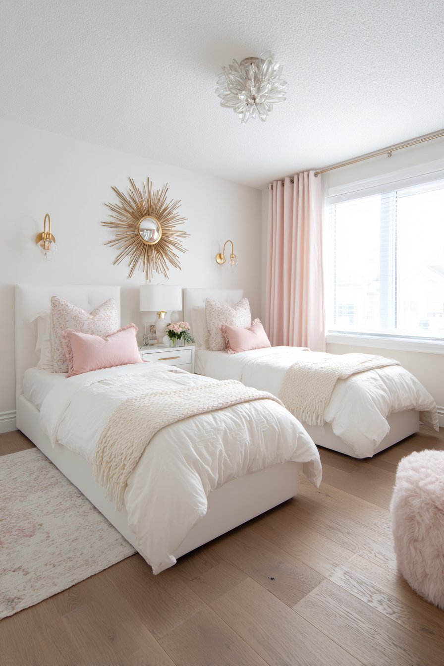 Minimalist Serenity with Subtle Metallic Accents