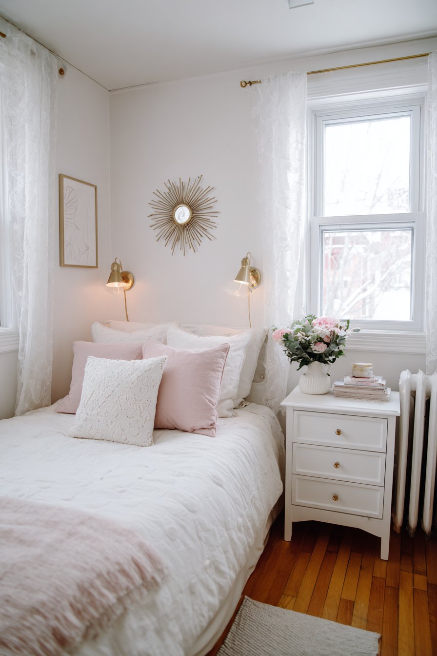 Minimalist Serenity with Subtle Metallic Accents