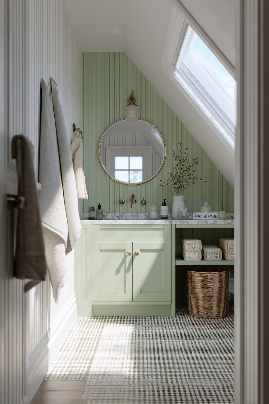 Mint Green Beadboard Cottage Charm