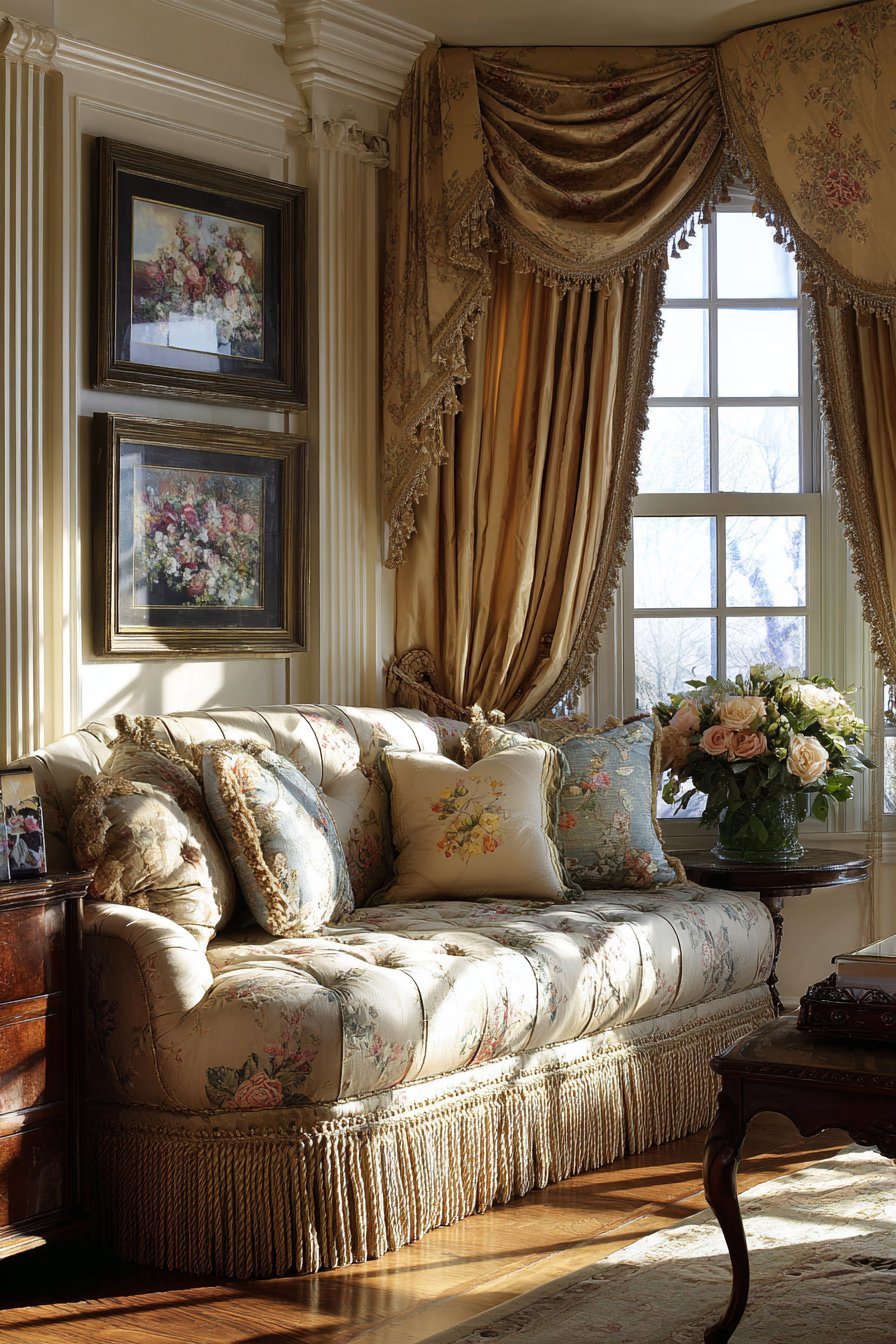  Golden Window Treatment Showcase with Luxurious Fabric Layers