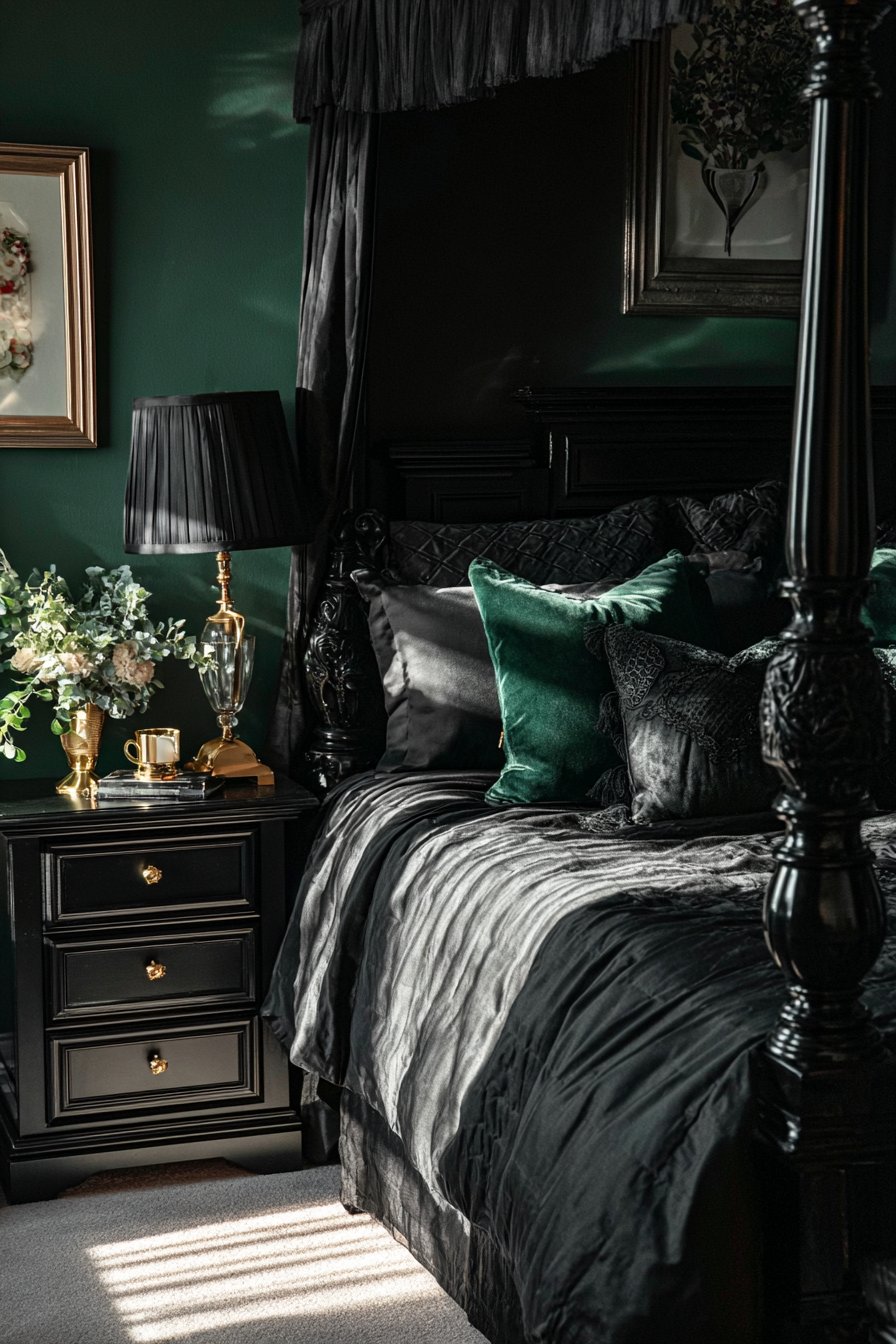 Dramatic Four-Poster with Canopy Draping