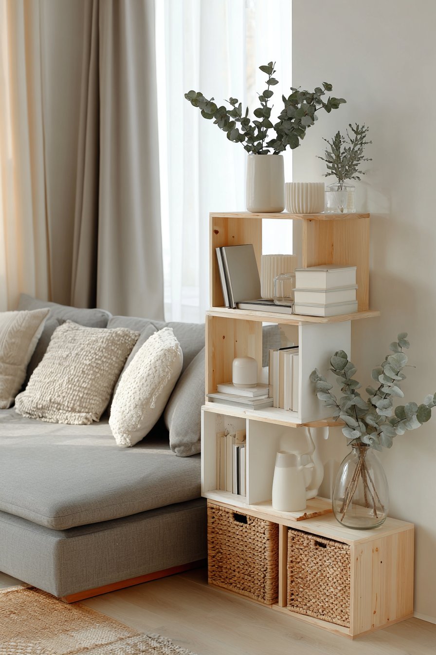 Scandinavian Light Birch Wood Modular Design