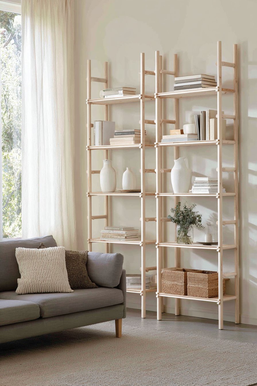 Scandinavian Light Birch Wood Modular Design