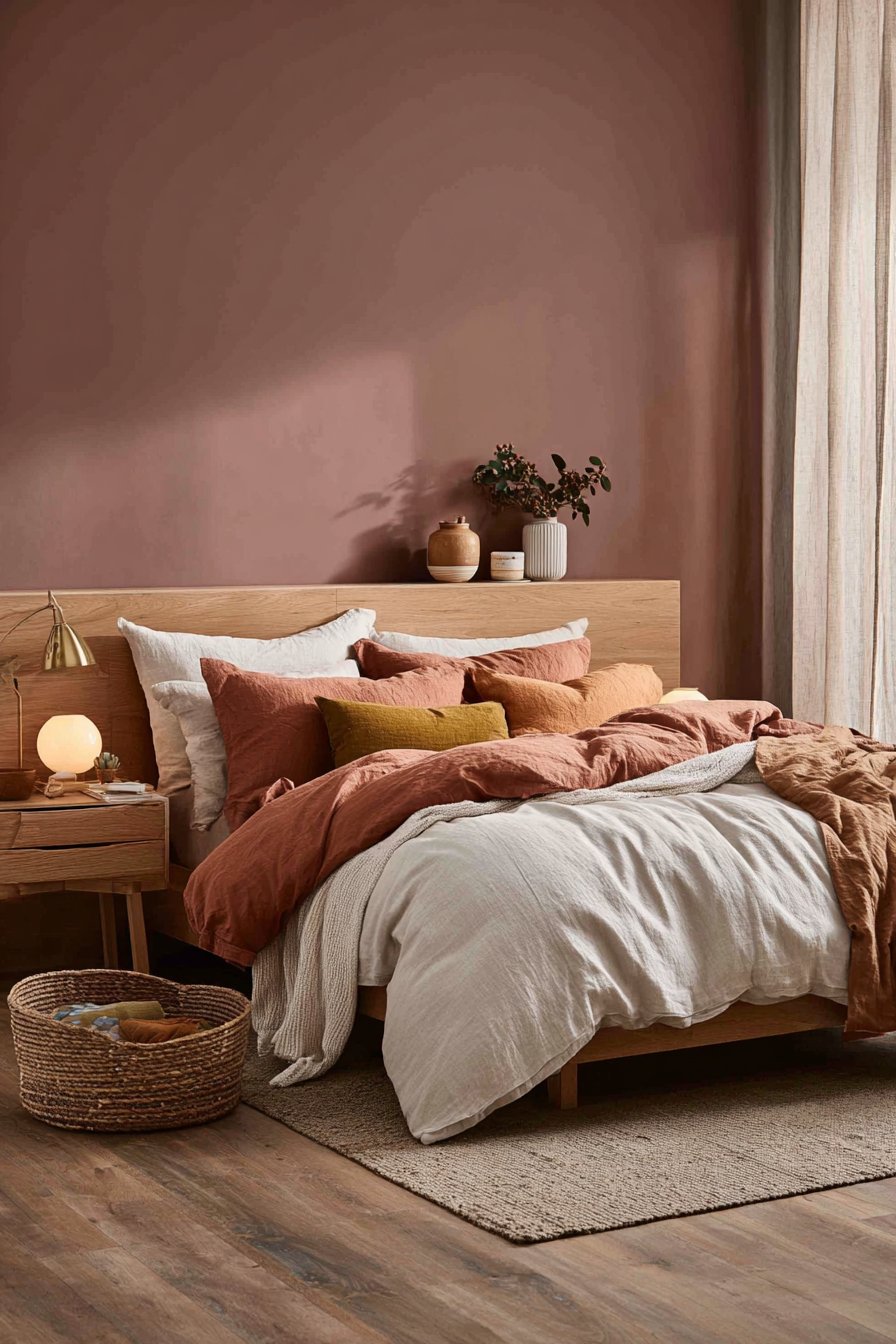 Small Space Autumn Bedroom Maximizing Comfort