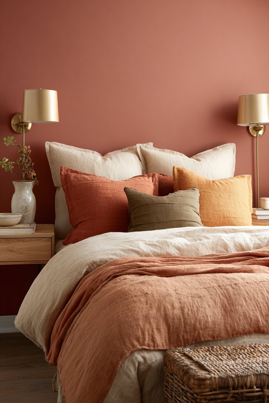 Small Space Autumn Bedroom Maximizing Comfort