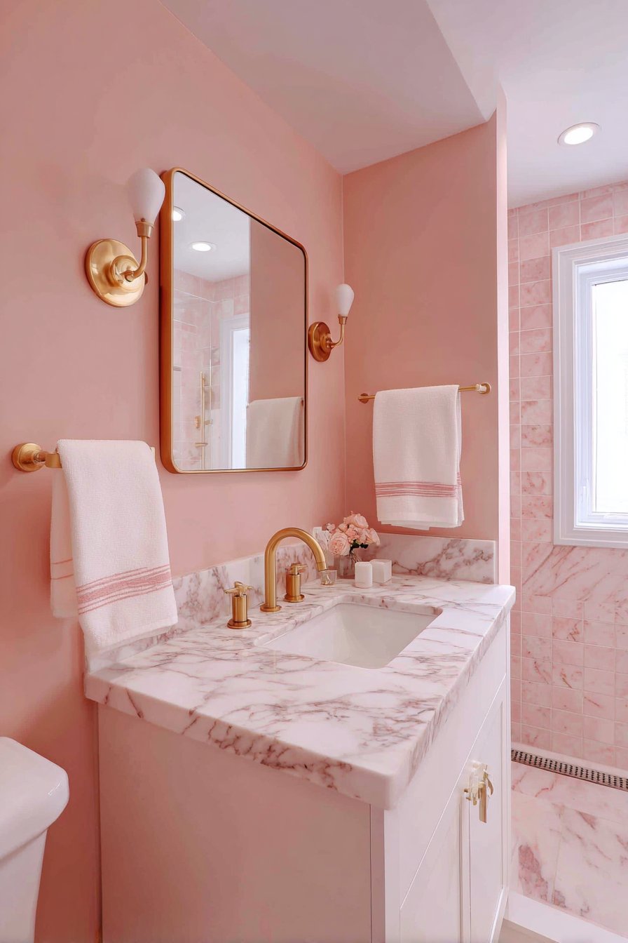 Romantic Blush Pink and Brass Elegance