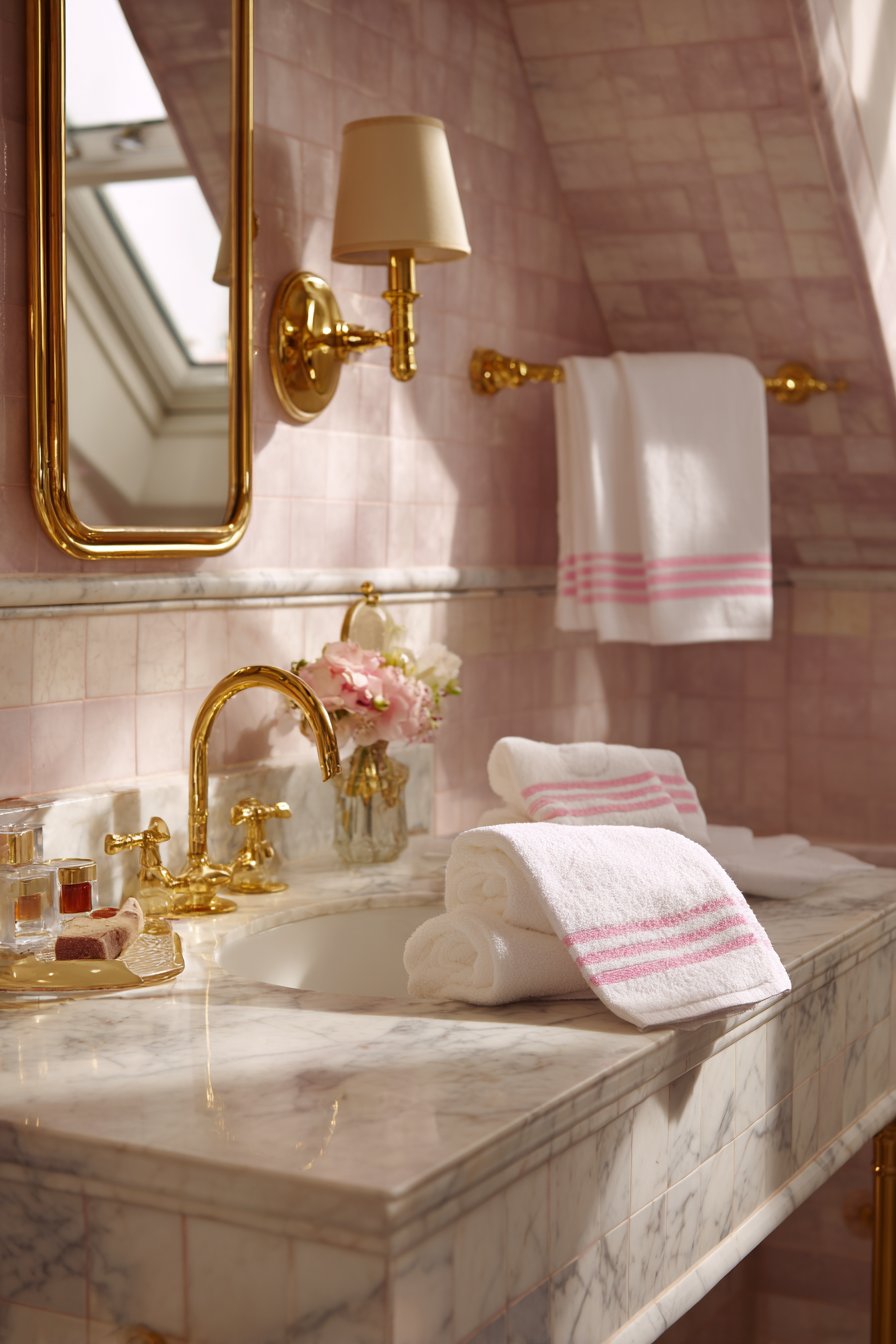 Romantic Blush Pink and Brass Elegance