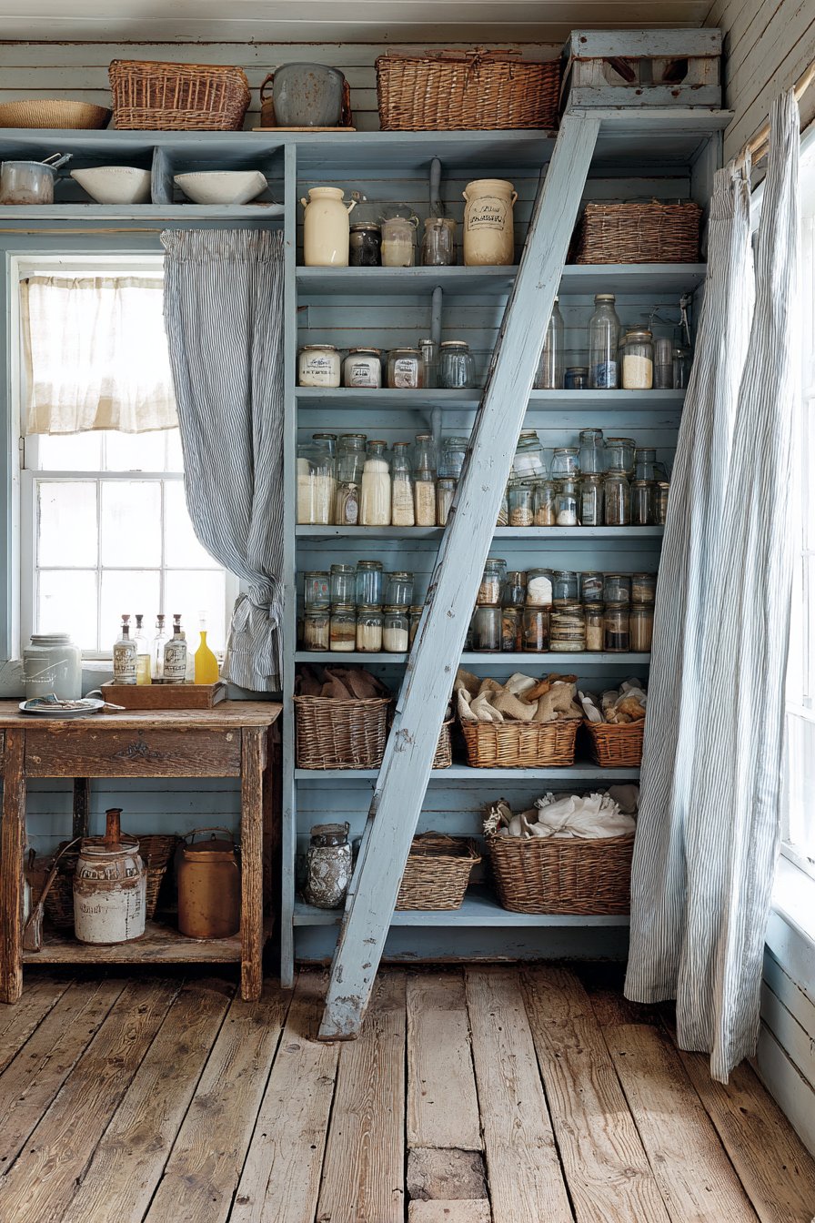 Organized Pantry with Cottage Character