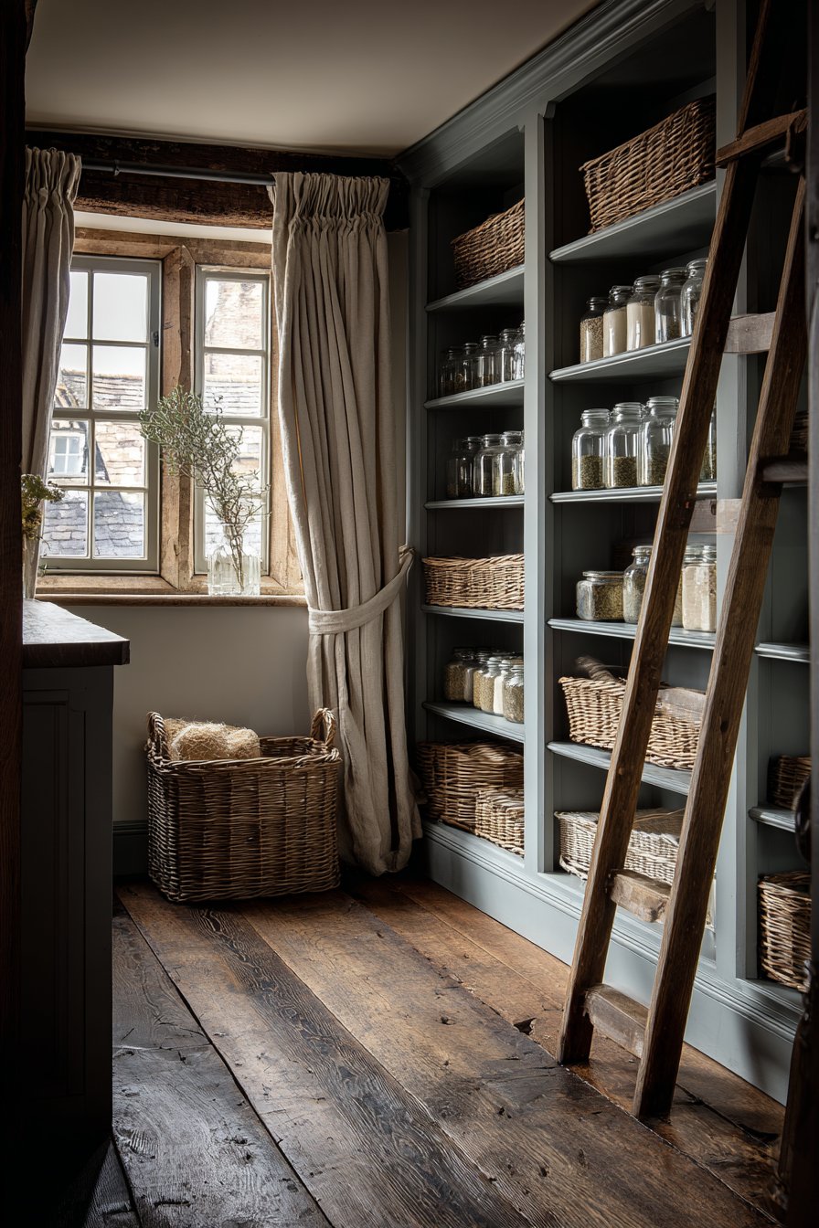 Organized Pantry with Cottage Character