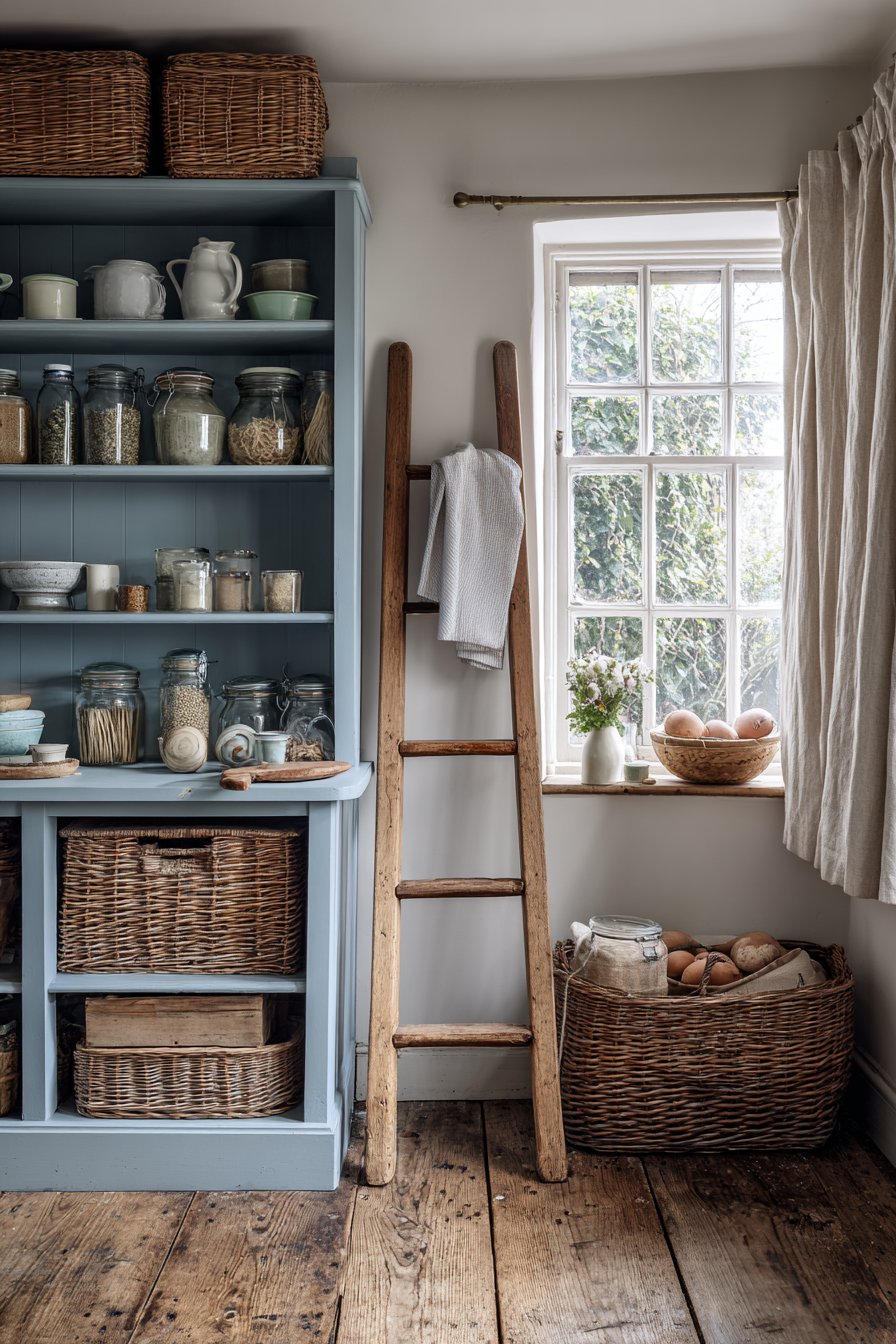 Organized Pantry with Cottage Character