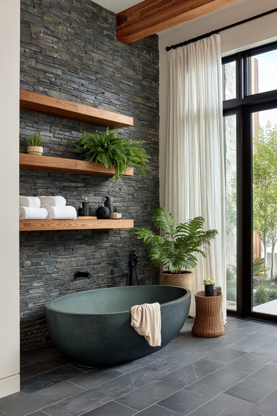 Serene Spa-Like Teal-Green Retreat