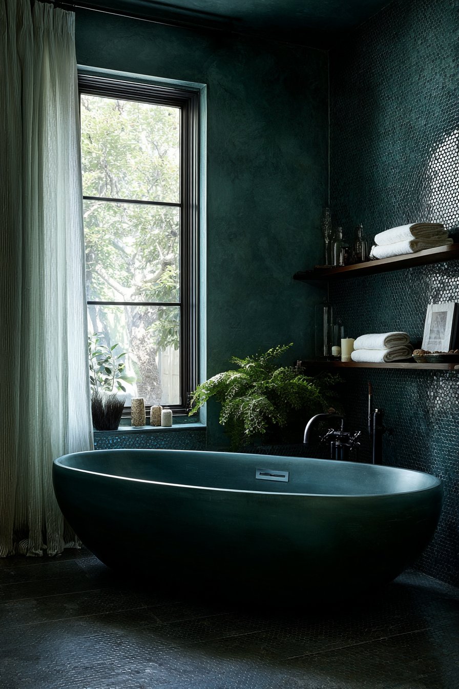 Serene Spa-Like Teal-Green Retreat