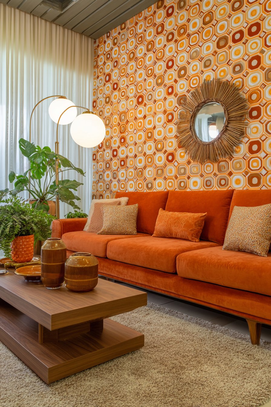 Retro 1970s Revival with Nostalgic Earth Tones