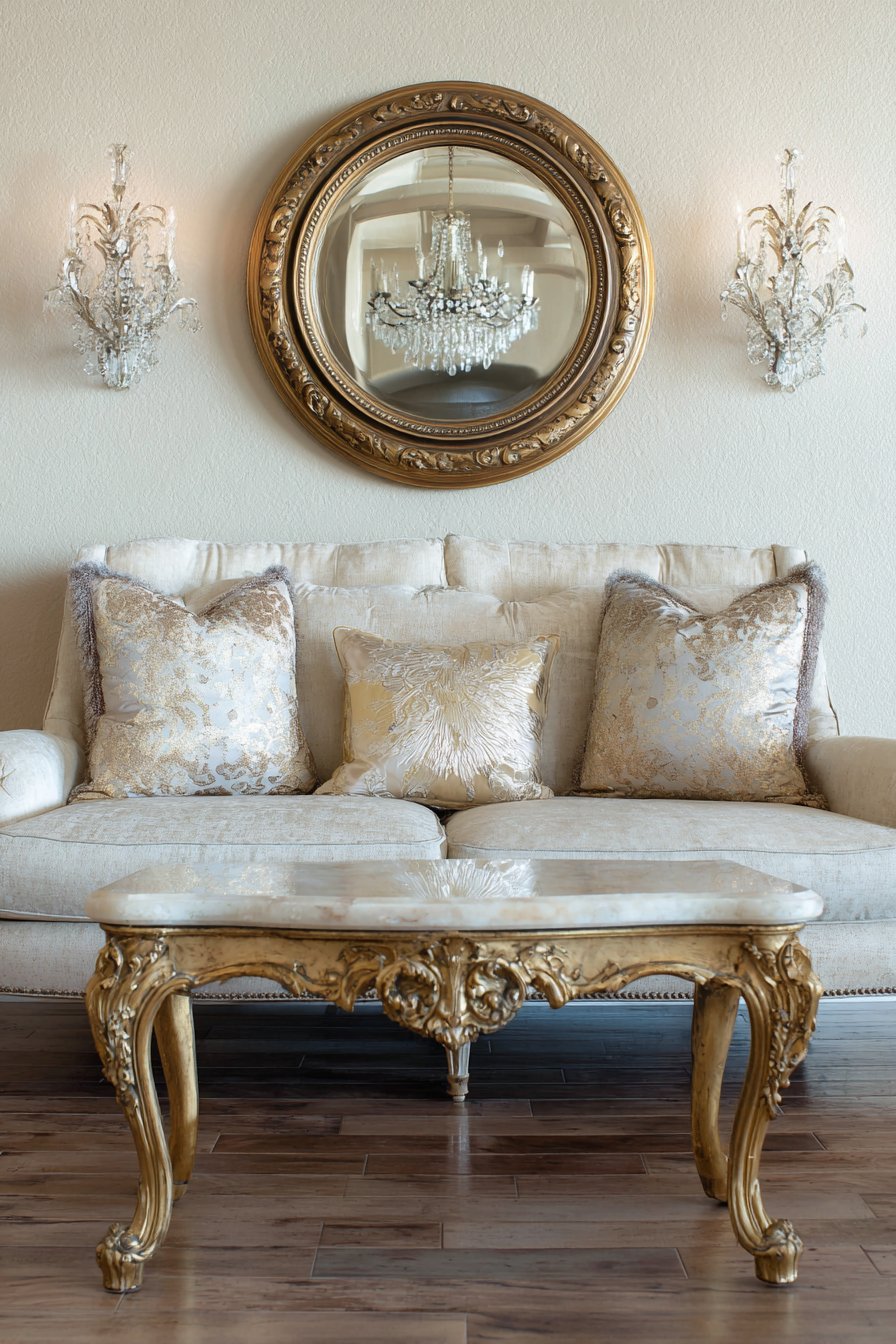 Transitional Elegance with Marble and Gold