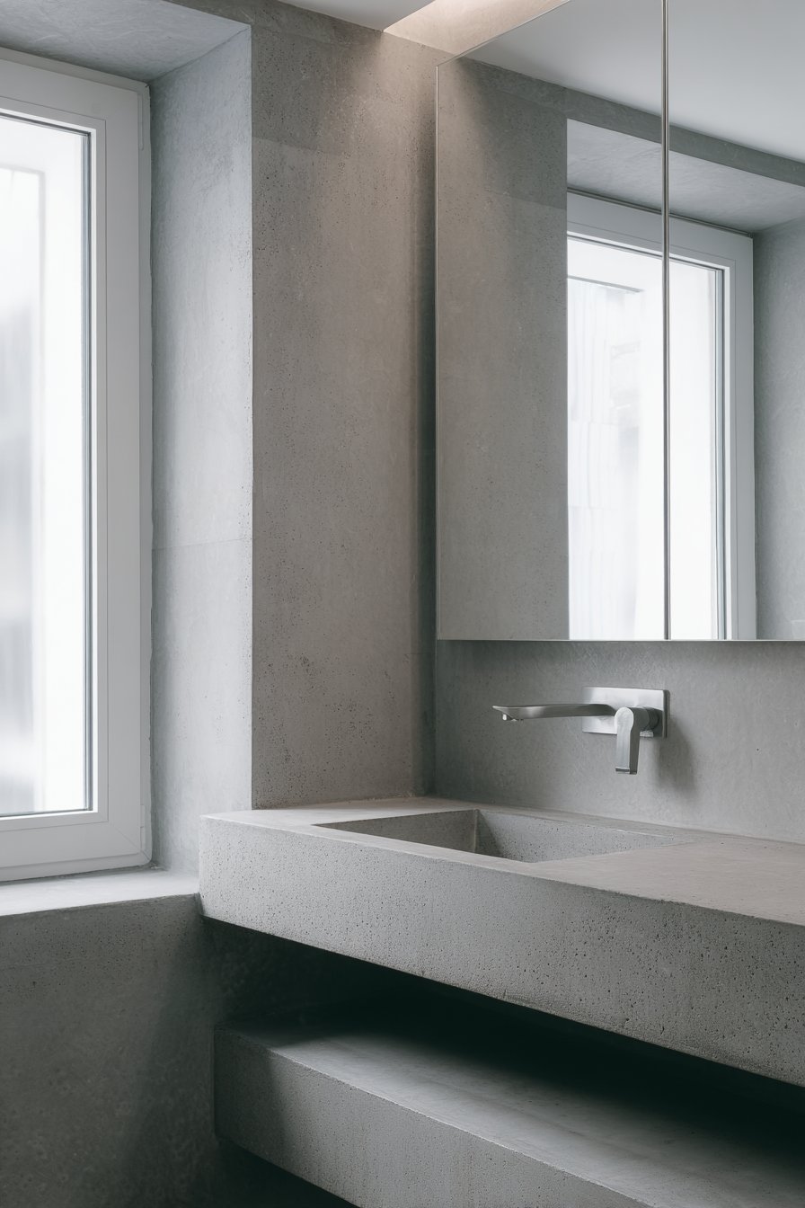 Serene Minimalist Concrete-Grey Oasis
