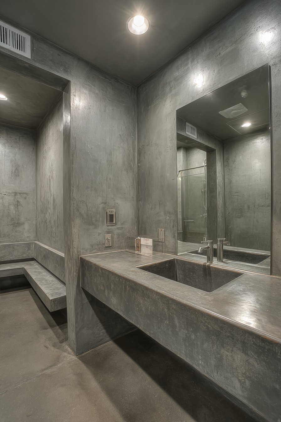 Minimalist Industrial-Chic Concrete Sanctuary